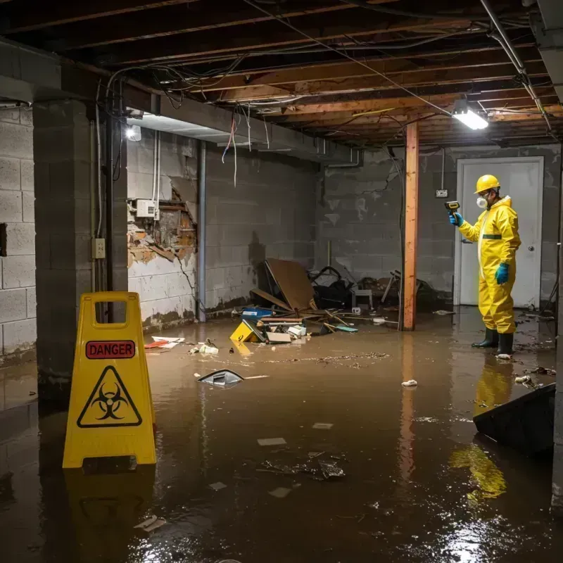 Flooded Basement Electrical Hazard in Lake of the Woods, IL Property